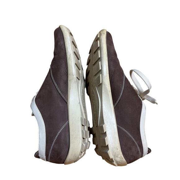 Zegna Sport Oxford Sneaker Shoes Made In Italy Mens 7.5 Brown Cream Lace Up - Picture 2 of 9